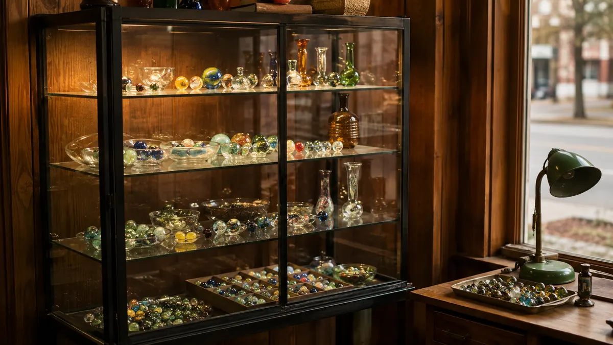 Glass Display Cabinet Review: A Year Protecting My Marbles and Glassware