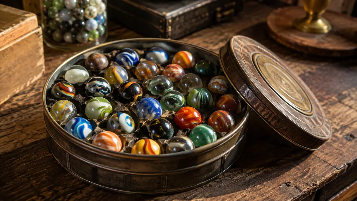 Toysmith Neato Classics Marble Tin Review: 160 Glass Marbles in a Box