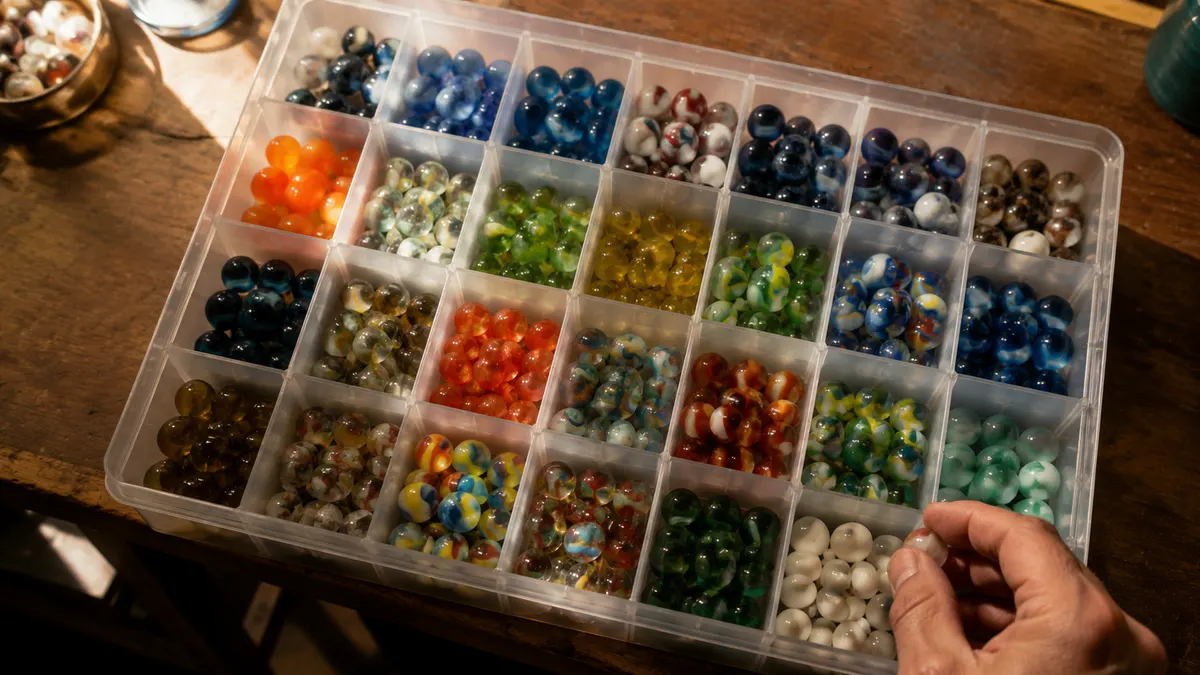 How to Sort and Store Marbles With an Adjustable Divider Box